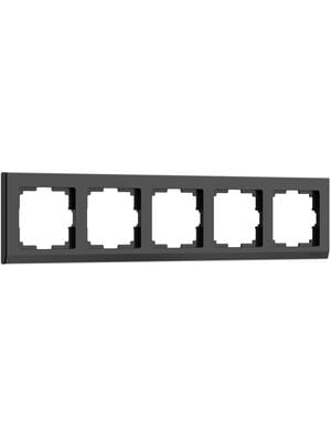 Рамка Werkel на 5 постов Stark (черный) W0051808