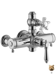 Смеситель Nicolazzi Thermostatico для душа настенный, термостат, ручки El Capitan, бронза 4917BZ69 — миниатюра 1