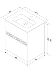 ����� ��� �������� AM.PM Sense (685�600�465) ���������, 2 �����, ������� ������ M7BFUX0602OF