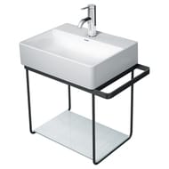 Консоль Duravit DuraSquare 516х333 подвесная, с полотенцедержателем,черный матовый 0031104600