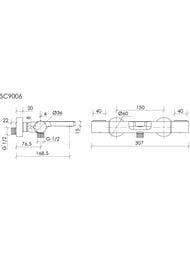 ���������������� ��������� ��� ����� � ���� SANCOS Etna, ����. ������, PVD ��������,  SC9006BN