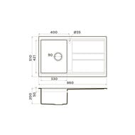 ����� Omoikiri KITAGAWA 86 GB (860�510�200) ������������, �������, ���� ������ 4993808