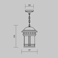 ��������� ���������� Maytoni Salamanca (���������) O031PL-01BR, E27�1 60�� IP 44, ����������