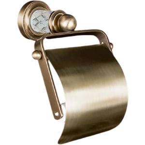 Держатель туалетной бумаги Boheme Murano Crystal с крышкой, цвет: бронза 10901-CRST-BR