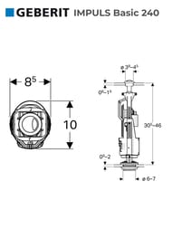 ������� �������� GEBERIT IMPULS Basic 240 ������� ���� 136.909.21.2