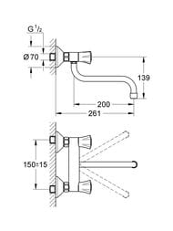 ��������� Grohe Costa 31187 ��� ����� ���������, ���������� ����� 200��