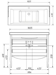 ����� ��� �������� Caprigo ������� 100 concept 1025�895�470 2 �����, ����: ������ 34115-TP814
