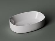 Раковина накладная Ceramicanova Element 540х350х145 овальная, без перелива, цвет: белый CN5023