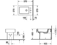 ���� ��������� DURAVIT VERO 370�570�400 ��������� ��� ���������, �������, ��������� 2240100000