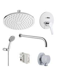Душевая система Vitra Solid S встраиваемый однозахватный смеситель, верх./руч. душ, хром A49264EX