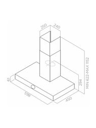 ������� JETAIR Touch BL/A/60 (598�450) 1200 �3/�, 255 ��, ������ ������� PRF0099977A