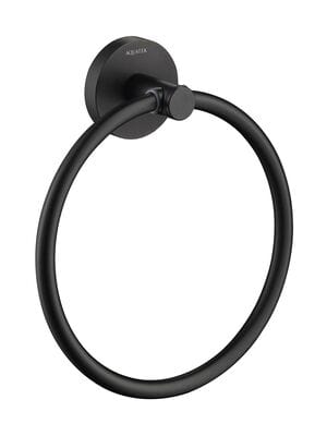 Полотенцедержатель-кольцо Aquatek Европа AQ4112MB настенный, латунь, цвет: черный матовый