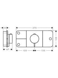 Смеситель Axor One 45713670 термостатический, на 3 потребителя, внешняя часть, матовый черный — изображение 3