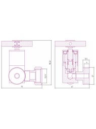 Вентиль 3D правый крест СУНЕРЖА нерж.сталь, 1"Нх3/4" накидная гайка, 00-1307-0134