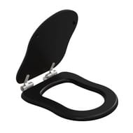 Сиденье для унитаза Caprigo Borgo с микролифтом, дерево, эмаль nero/хром KFe-BC-B032