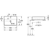 �������� Villeroy & Boch MEMENTO2.0 (600�420) ���������, ��� �����., �����  4A076101