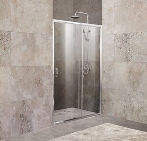 Дверь в нишу BelBagno Unique 1200-1350x1900 BF-1-120/135-C-Cr стекло прозрачное/профиль хром