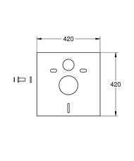 Звукоизоляционная плита GROHE Rapid SL для инсталляции унитаза 37131000