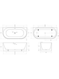 ����� ��������� BelBagno BB713-1700-800 (1700x800x580) ����������, ���������, �����