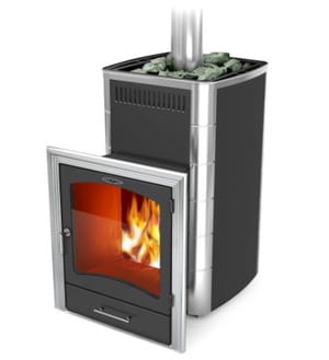 Печь банная ТМФ (TMF) КАЛИНА II Carbon БСЭ антрацит НВ ПРН, большой светопрозрачный экран