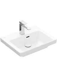 Раковина компактная Villeroy&Boch Subway 3.0 500х400х145, перелив, белый 43705001