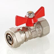 Кран шаровый 16х1/2''В VALTEC BASE под обжим, красная бабочка VT.342.N.1604