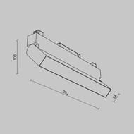 �������� ���������� Maytoni Basis Gravity (����� �������) TR075-2-20W3K-W 3000K 20�� 120�, IP20, �����