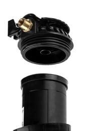 Корпус ГЕЙЗЕР SL10 1/2" для горячей и холодной воды, черный пластик, латунные ниппели,   50541 — изображение 8