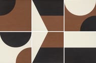 Керамогранитная плитка Mutina Puzzle (250х250) графика, глиняная BOZCM34 (кв.м.)