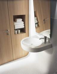Умывальник медицинский DURAVIT ARCHITEC 575х520х150 намеч. отверстие под смеситель слева 0443580000