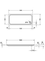 ������ ��������� Duravit D-Code 1600�700 720163000000000
