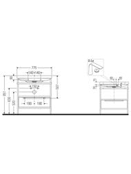 ������� � ��������� Duravit Happy D.2 Plus 775�850�490 ���������, 1 ����, ����� ������ HP4842O2222