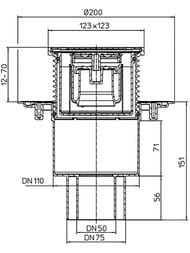  HL 310Prblue , DN50/75/110, 123123/115115