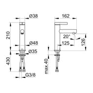 ��������� ��� �������� Keuco IXMO PURE 126 ��,�������������,����. �����, ���� 59501011101