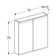Geberit Smyle Square ����� � ��������� 75 ��, ���� ����� + ���������� ����, ��������� 529.353.JR.7