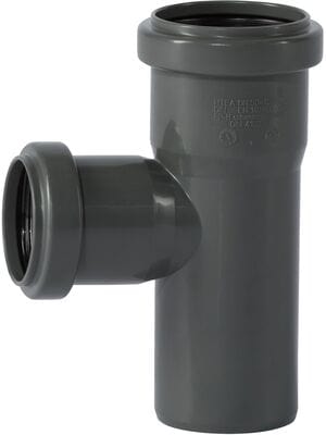 Тройник Ostendorf 50х40х87° серый, канализационный