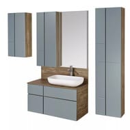 Шкафчик AQUATON Мишель 1A243903MIX30 430х230х864 подвесной, 2 дв., фьорд/дуб рустикальный