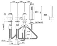 ��������� �� ���� ����� Fantini Fukasawa �����������������, ������������� �� 2 ������, ���� 2702A267