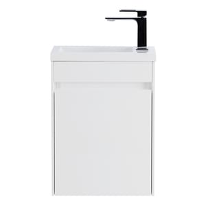 Тумба под раковину BelBagno PIETRA MINI (400х220х550) левая, Bianco Lucido MINI-400-1A-SO-BL-L