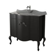 Раковина для тумбы Caprigo Бурже 90 (940х460х15) стеклянная с бортиком, серебро OW15-11013-(S)