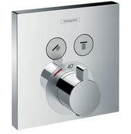 Смеситель Hansgrohe ShowerSelect 15763000 термостат, 2 запорных вентиля, наружная часть, хром