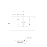 ���������� BelBagno (800�460�20) ������������, ��� ���. ��� ����., Marmo Grigio Lucido KEP-80-MGL-W0