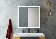 Зеркало-шкаф Континент Allure 800х800 подсветка, розетка, датчик движения