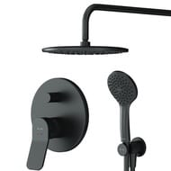 Душевая система AM.PM X-Joy FB85A1RH02 встраиваемый смеситель, верхний/ручной душ, черный матовый
