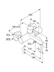 ��������� KLUDI BOZZ 170 ��, ��� �����/����, �������������, ������ ������� 38691N076