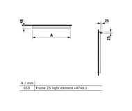 ��������� LAUFEN Frame25 4.4748.1.900.007.1 (650�25�25) ��������������, ������� ����