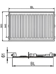 �������� �������� KERMI ��� 10 ��� 900�900�61 �������/��������. ����������� 1/2",1091 �� FKO100909