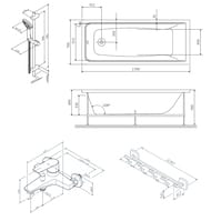 �������� AM.PM Gem WK90EA ����� 170�70, ��������� ��� �����/����, ������� ��������, ����� �������