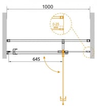 ������� ����� CEZARES VALVOLA (990-1015x1950) B-1-100-C-Cr ������ ����������, ������� ����
