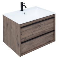 Тумба под умывальник Aquanet Lino 70 690х533х495 подвесная, 2 ящика, цвет: дуб веллингтон 253911
